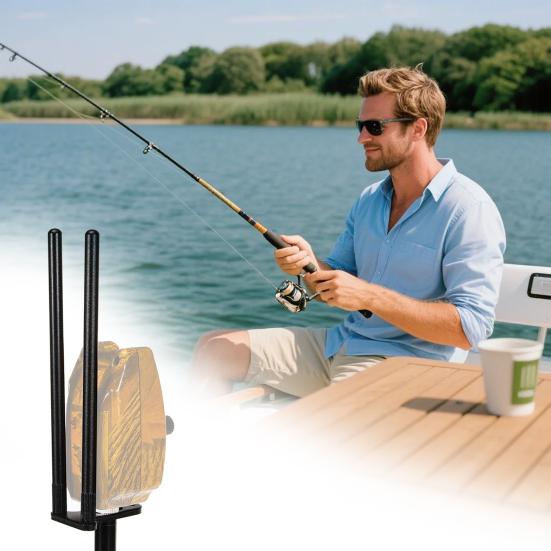 Metal Carp Fishing Alarm Holder, Heavy Duty Windproof Fishing Bite Alarm Bracket, Fishing Alert Fixator Mount, Fishing Accessories