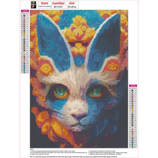 1 Set Diamond Painting Kit Exquisite Cat Pattern DIY Rhinestone Picture Craft Set for Home Decoration