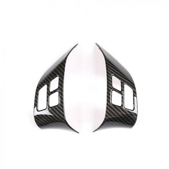 Carbon Fiber Color Steering Wheel Button Frame Sticker For BMW 3 Series E90 E84