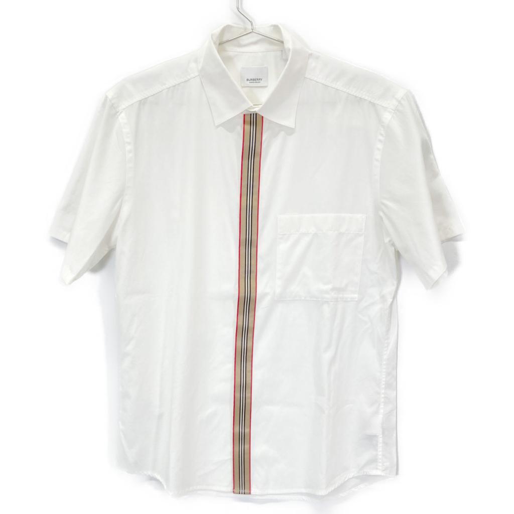 Burberry 8015436 20Stainless Steel White Tisci-era Cotton Short Sleeve Shirt Tops S whiteUsed