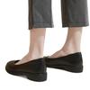 Shoes Black Round Head Low Heel Thick Sole Professional Shallow Mouth Leather Shoes Flat Sole Comfortable Single Shoes