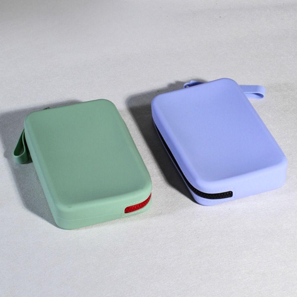 With Handle Cosmetic Storage Bag Silicone Portable Makeup Brush Holder  Bathroom