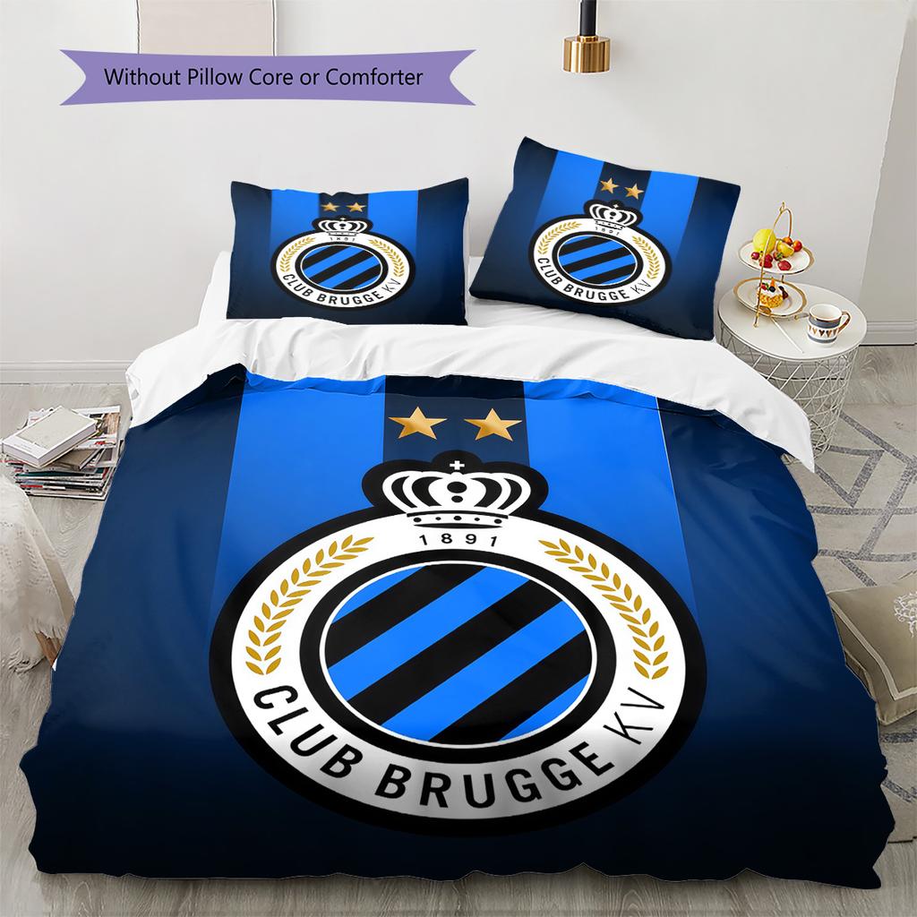 Club Brugge KV Pattern Bedding Quilt Set Home Decoration Gift (1 * duvet cover + 2 * pillowcase without core)