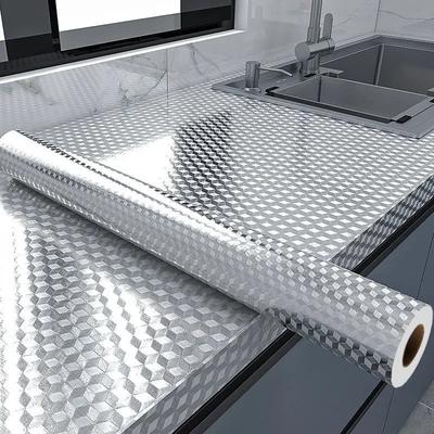 Moderne Küche Hochtemperaturbeständige Wandaufkleber Selbstklebende Ölbeständige Aufkleber Wasserdicht Und Herde Aluminiumfolie