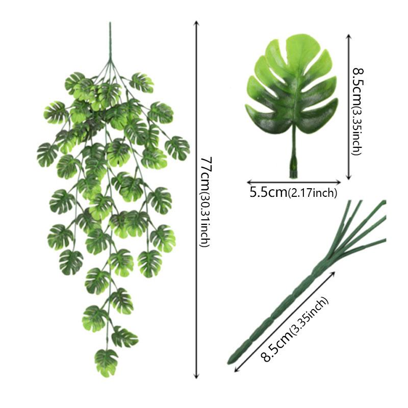 

Искусственные лианы с листьями Зеленые подвесные растения для гостиной Внутренние и наружные украшения для патио Свадебная вечеринка Искусственная лиана