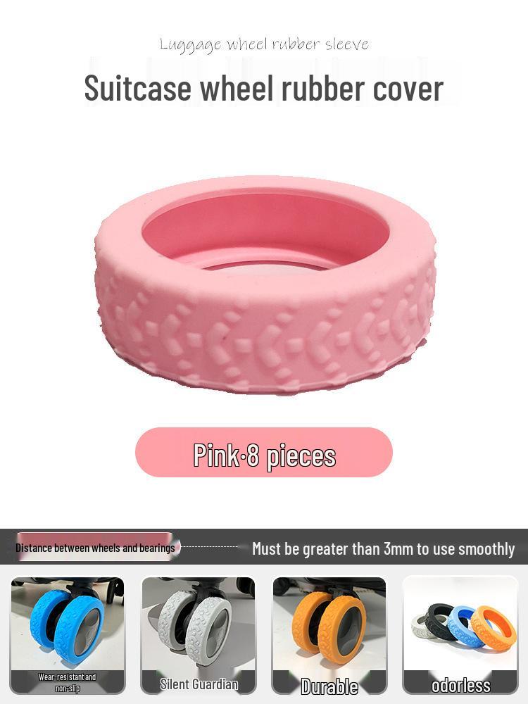 Luggage Silicone Wheel Protector Cover - Universal Replacement Accessory for Silent Suitcase Wheels