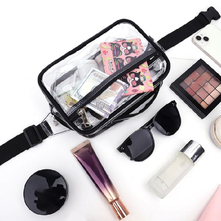Transparent Chest Bag Crossbody Purse Belt Bag for Sports, Travel, Beach, Event
