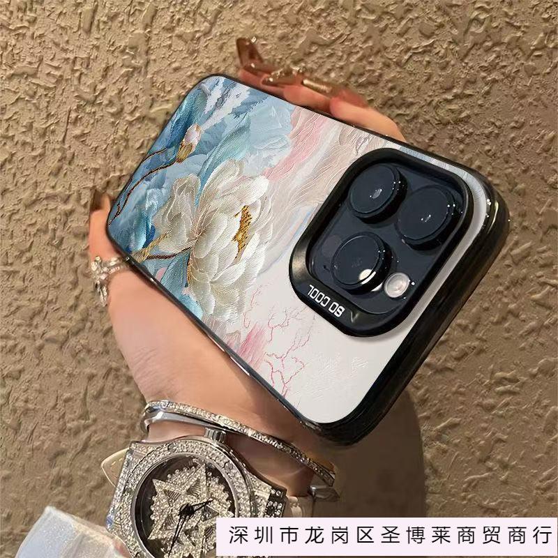 White Lotus is suitable for iphone16 mobile phone case Apple 15promax/14pro Japan and South Korea 13pro1211x