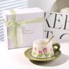 Tulip Watercolor Floral Ceramic Coffee Cup