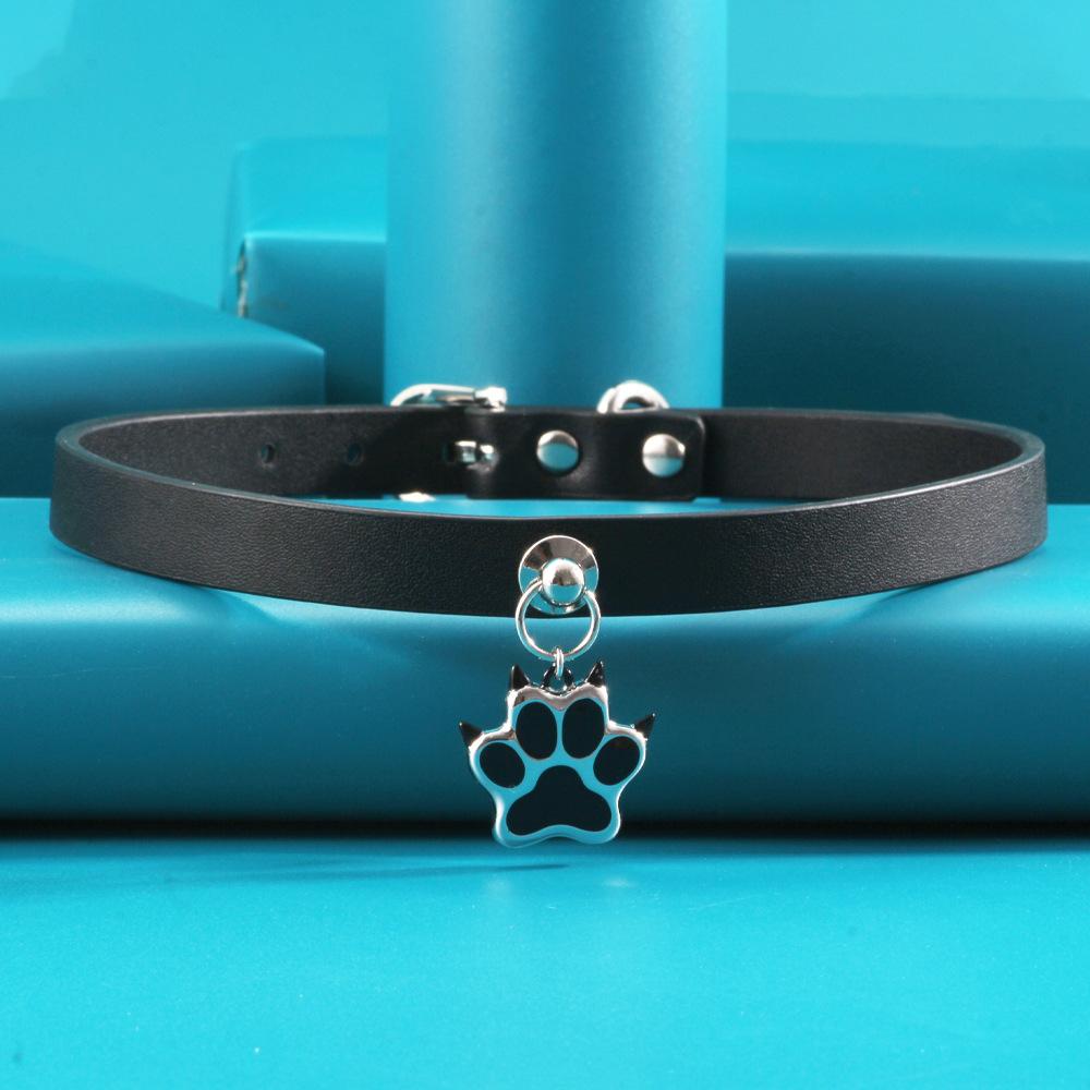 Temperament Punk Cat Claw Leather Collar Choker Fashion Versatile Cat Claw Collar Female