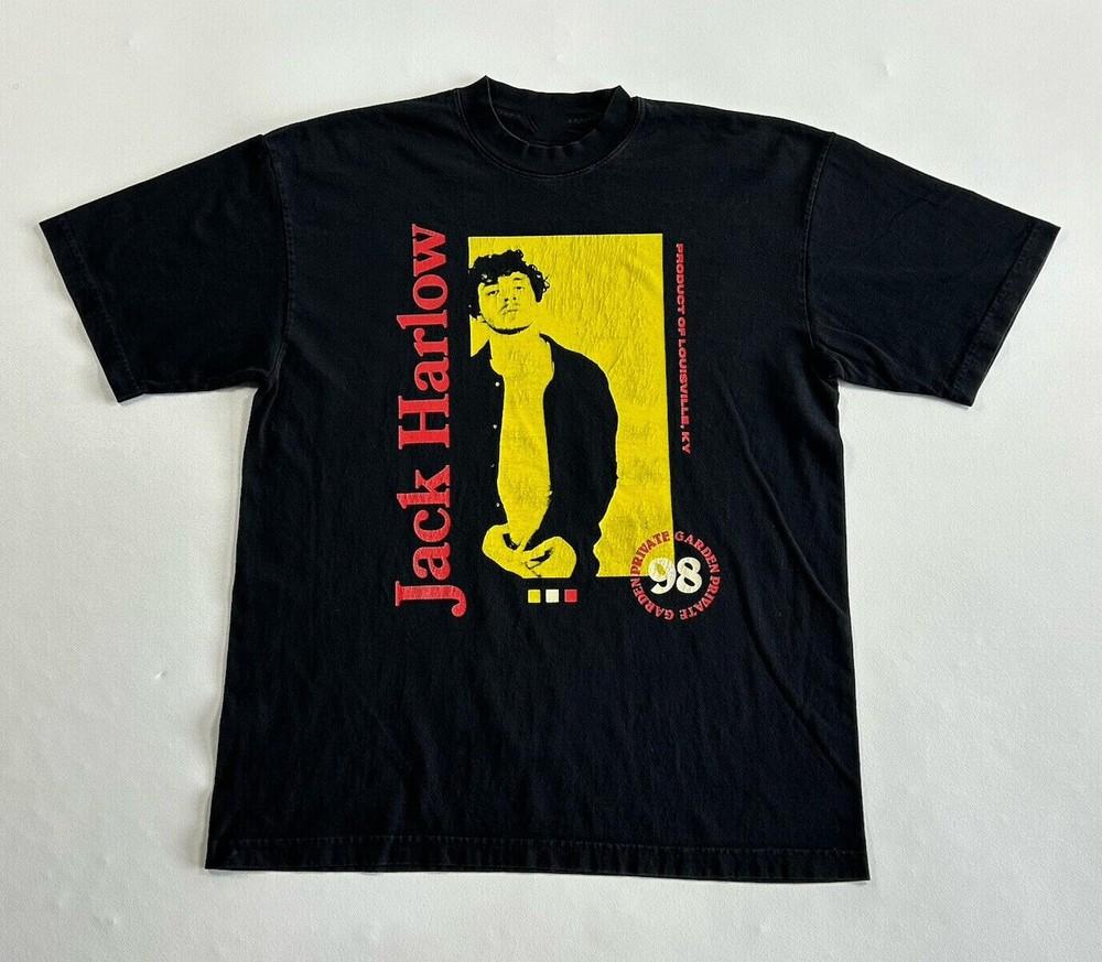 Vtg Jack Harlow Singer Heavy Cotton Black All Size Unisex T Shirt Unisex T-Shirt L