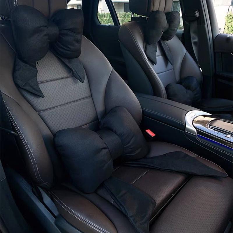 Modny Wnętrze Samochodu Węzeł Poduszka Szyjna Zagłówek Miękki Węzeł Wygodna Poduszka Lędźwiowa Poduszka Siedzenia Uniwersalny Stylizacja Samochodu
