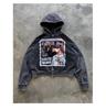 BAD zipper sweatshirt for foreigners, roguish trendy trendy hooded cardigan, new printed top and jacket