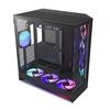 NZXT H9 Flow RGB Fan Control Hub PC CS9294 RGB+ (2025) Dual-Chamber & Mid-Tower Case, Black, CM-H92FB-P1,