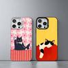 C-Cute Black White Cat   Phone Case For iPhone 17,16,15,14,13,12,11 Plus,Pro Max,XS,Colored Silver Phone Case