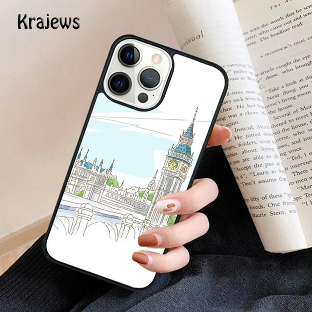 Big Ben Tower London Soft Phone Case For iPhone 17 Air 16 15 14 Ma Plus 11 12 13 Pro Ma Phone Cover coque Fundas