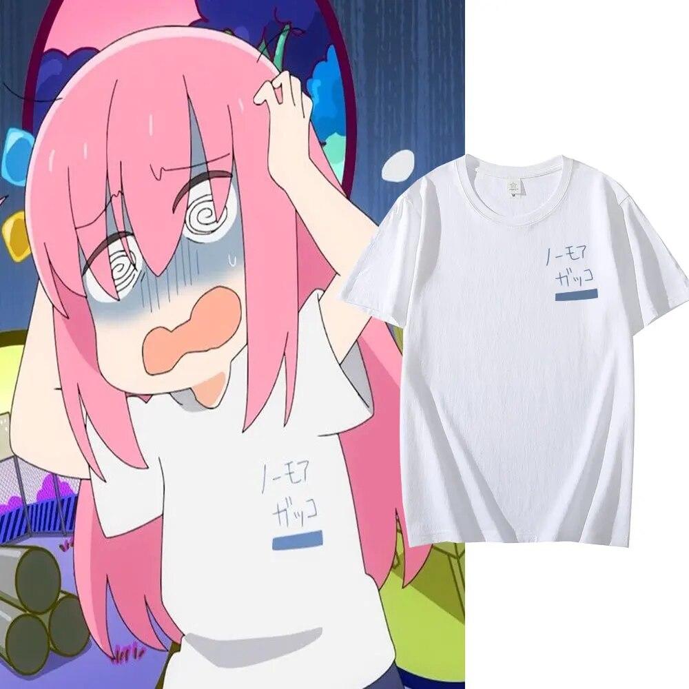 Sevimli Komik Anime BOCCHI THE ROCK Gotoh Hitori Grafik T-shirt Yaz Unisex Kadın Büyük Boy Unisexga Tees Unisex % 100% Pamuk Tshirt