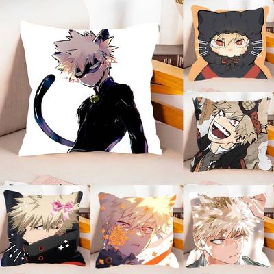 BBakugo KKatsuki Case Plush Fabric Soft Pillowcase Double Sided Print Cushion Cover Household Gifts