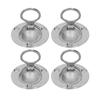 4Pcs M5 Flush Ring Pull Round Wear Proof Stainless Steel Marine Deck Boat Round Deck Recessed
