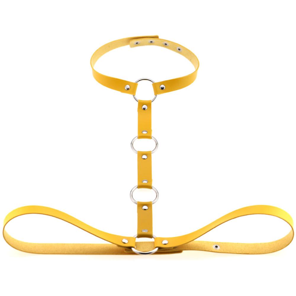 Vegan Leather Body Harness Sword Belt Cage Gothic Accessories  Women  Men Punk Goth Fashion Jewelry Cosplay Festival Outfit