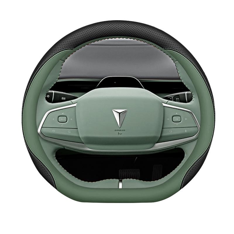 Deep Blue S07 Steering Wheel Cover - Nappa Leather, Anti-slip, No-Sew, All-Season