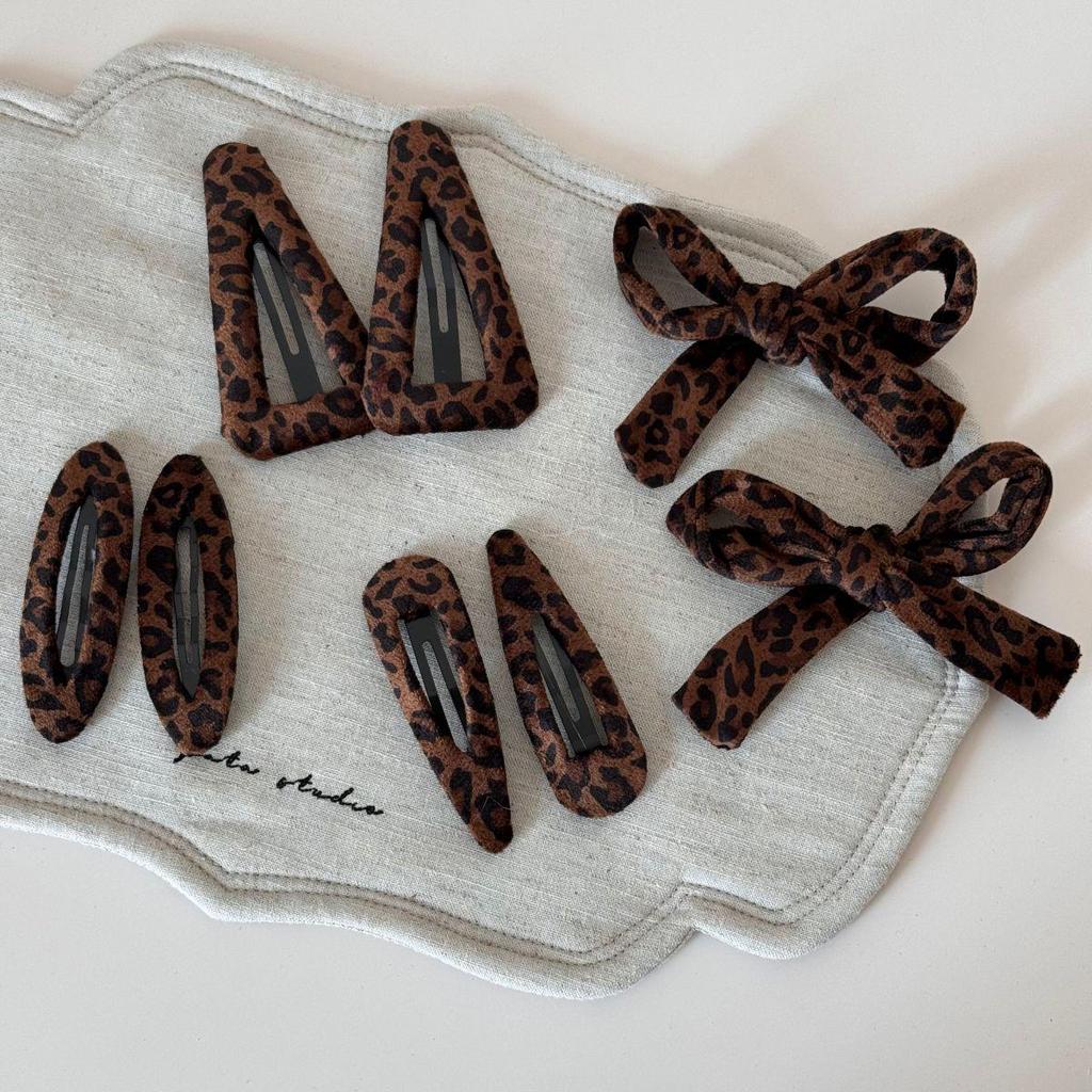 Retro spinka do włosów w panterkę - Spinka do włosów dla kobiet na grzywkę i boczna spinka