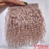 Niedliche Mongolei Fell Schaffell Wolle Extensions Lockige Textur Haarsträhne Lockige Haarverlängerungen Für Sd Blyth Perücken Haare Für Bjd Puppen