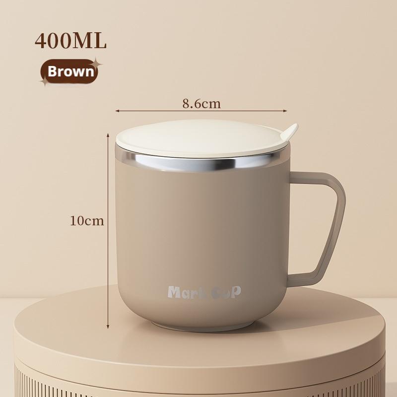 400ML Leak Proof Drinking Cup Stainless Steel Coffee Cup With Lid Drinkware Double Wall Water Bottle Thermal Cup Milk Coffee Mug