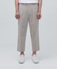 Lightweight Loose Tapered Hidden Banding Crop Slacks [Light Beige]
