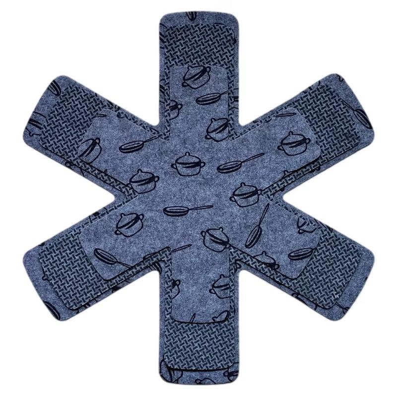 3-12Pcs Pot and Pan Protectors Pot Dividers Pad Non-woven 3 Sizes Pans Separator Pads for Protecting Separators Pads Cookware