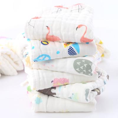 Children 6-layer Cotton Gauze Square Face Towel for Shower 31*31CM