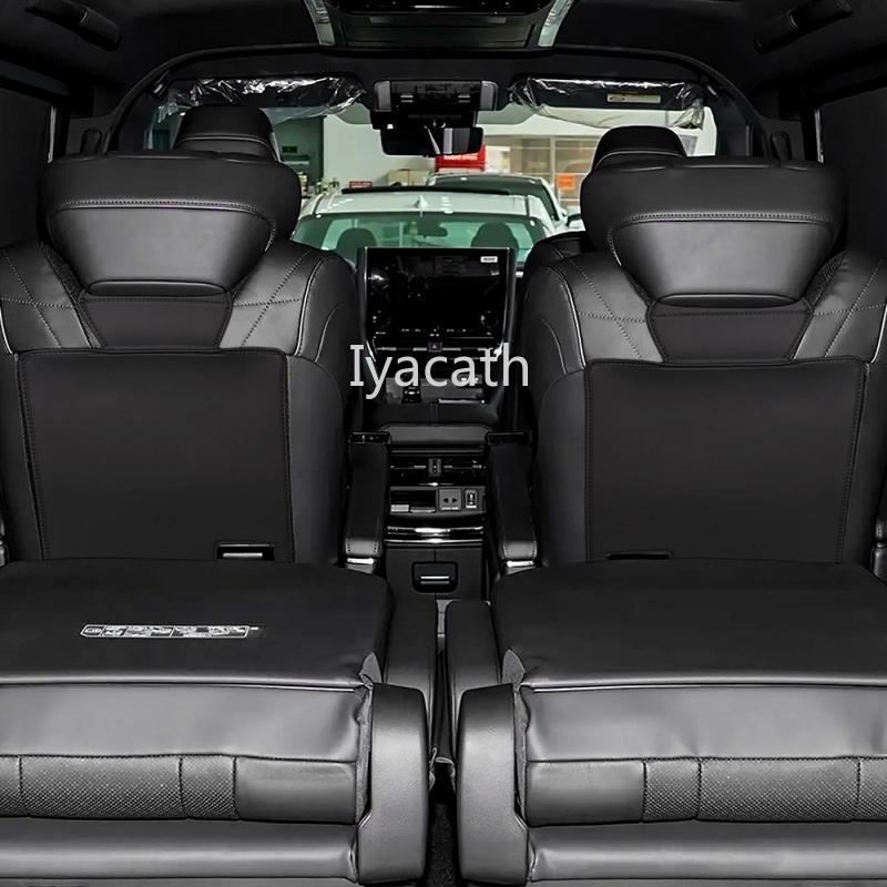 For Toyota Alphard Vellfire 40 Series  2024 Interior Car Leather Middle row seat back footrest Storage Protective pad Cover