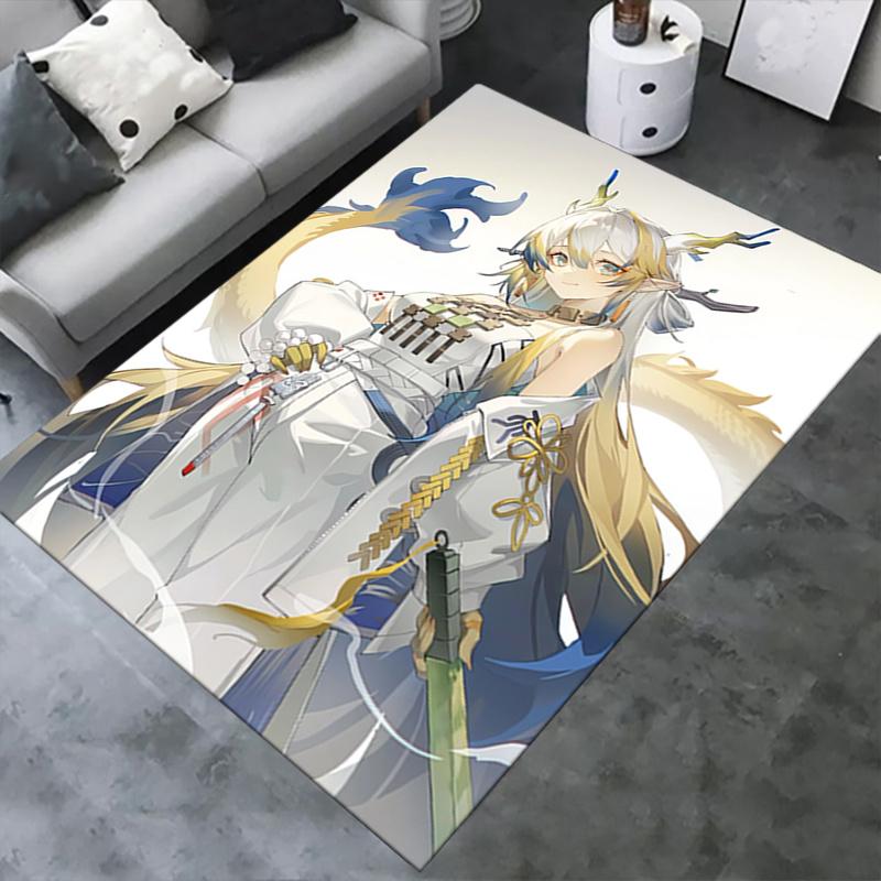 1pc Arknights Office Carpet Soft Polyester Entrance Carpet Washable Non slip Machine Washable Indoor
