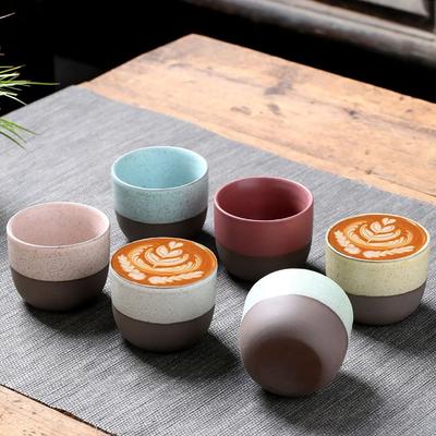 120ML Matte Creative Crude Pottery Kung Fu Teacup Kiln Transformation Retro Water Bowl Ceramic Coffee Cup Household Drinkware