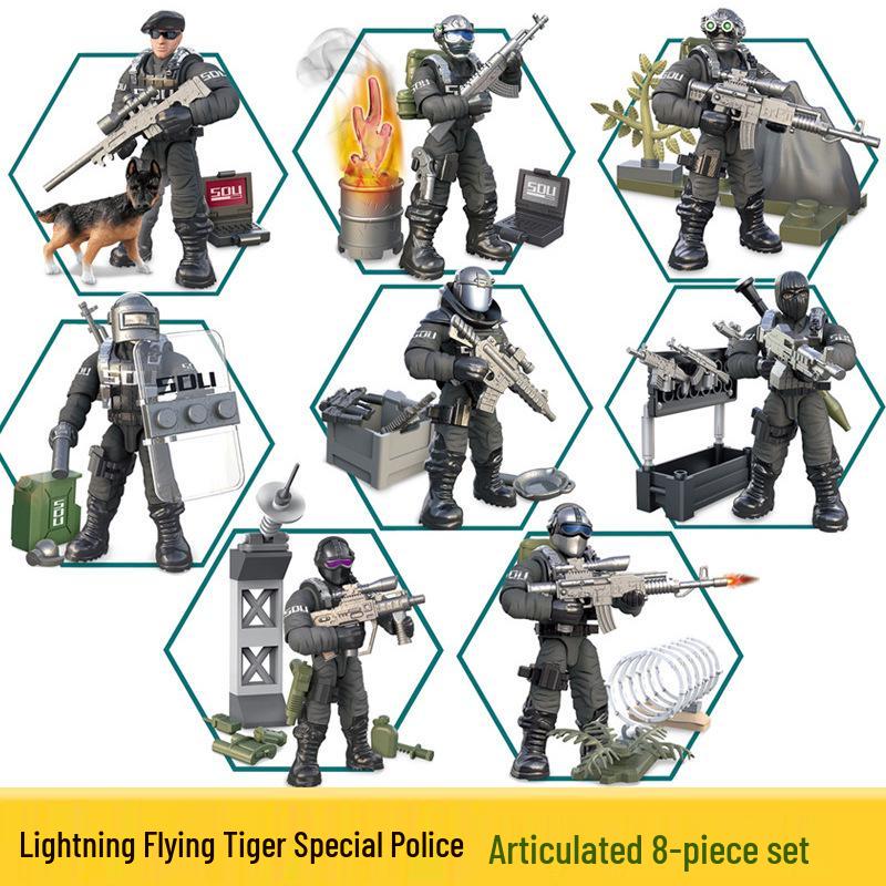 Xiang Jun Military Minifigure Building Blocks Toy - Movable Soldier Model for Boys