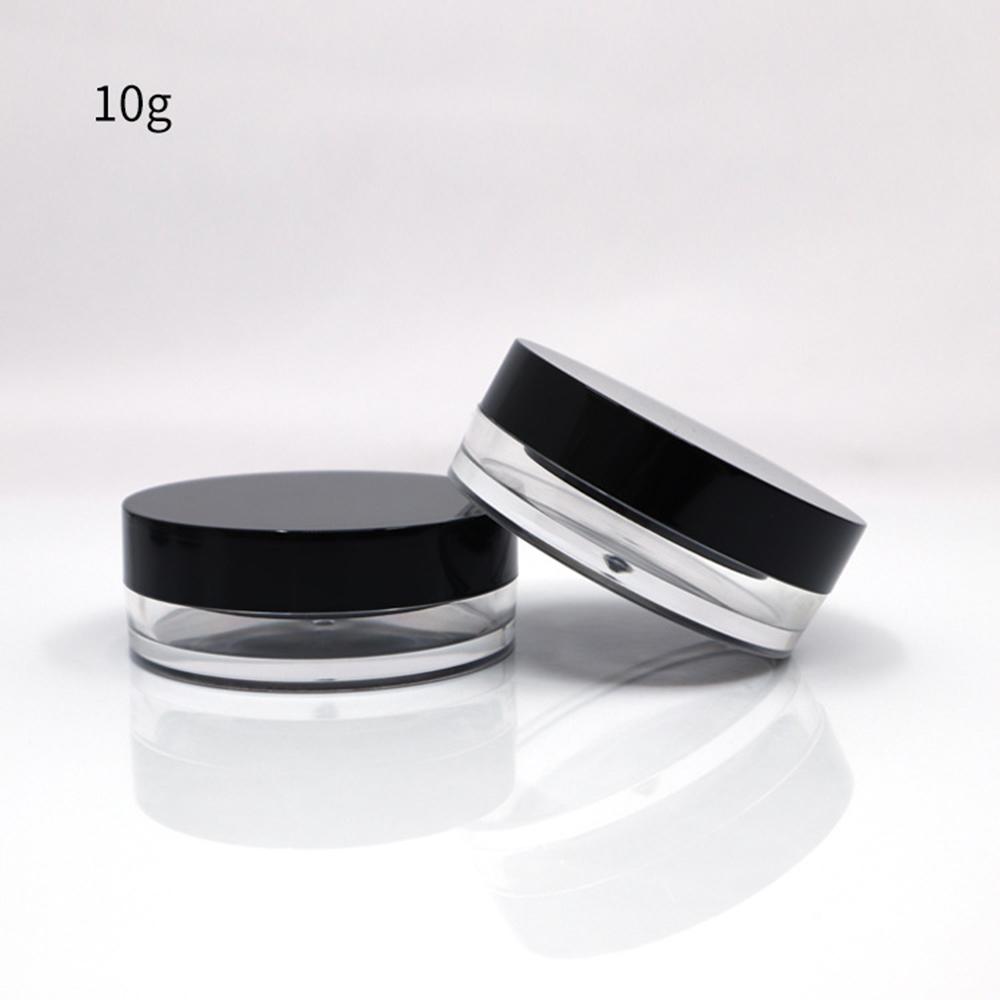 1pc 10g/20g Portable Plastic Powder Box Handheld Empty Loose Powder Pot With Sieve Mesh Cosmetic Travel Makeup Jar Container