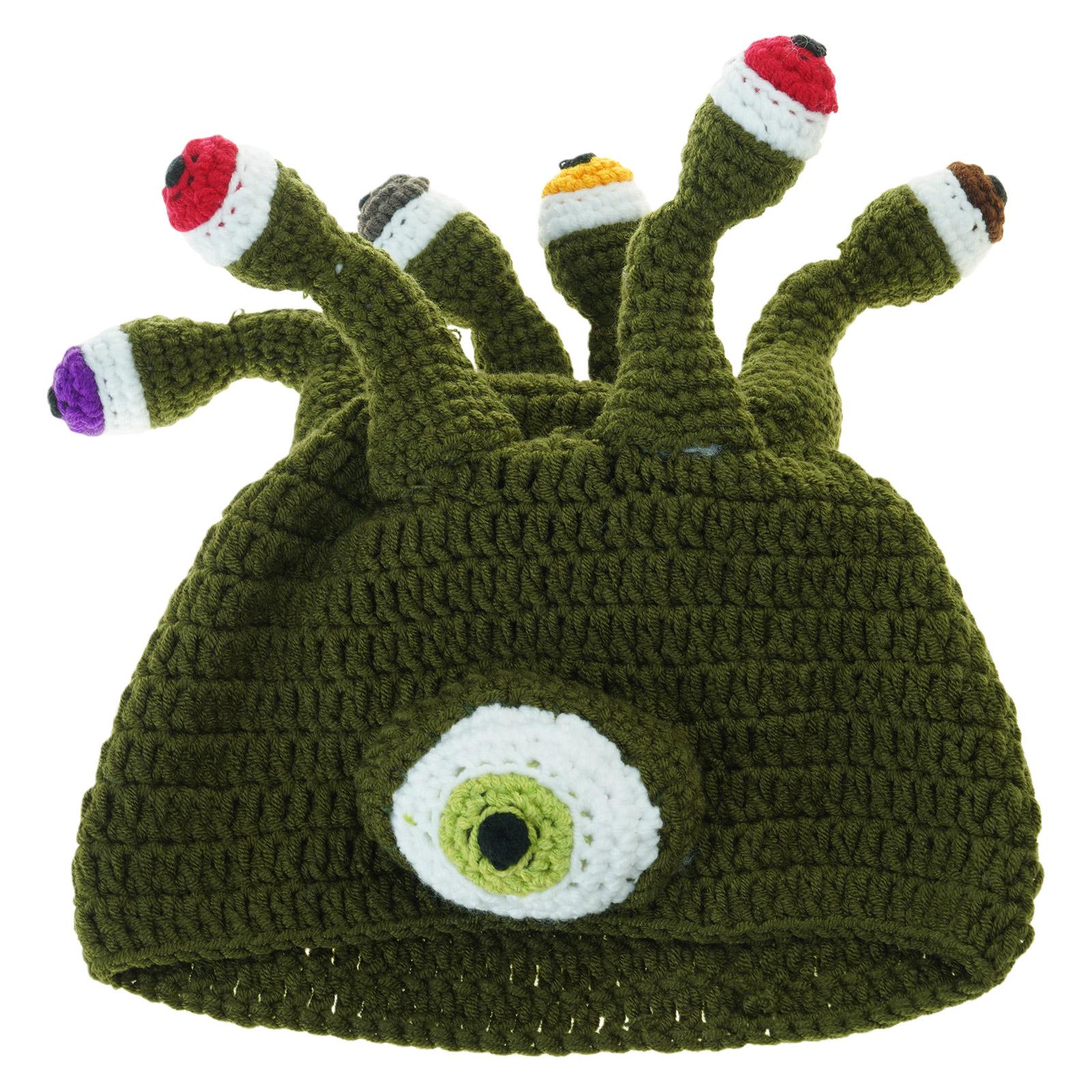 

Handmade Octopus Eye Hat Y2K Girl Beanie Hat Pilling Resistant Animal Cosplay Hat Female Selfie Beanie Party Headgear зелёный