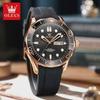 OLEVS Fashion Quartz Watch For Men Business Mens Watches Military Silicone Sports Waterproof Week Date Watch