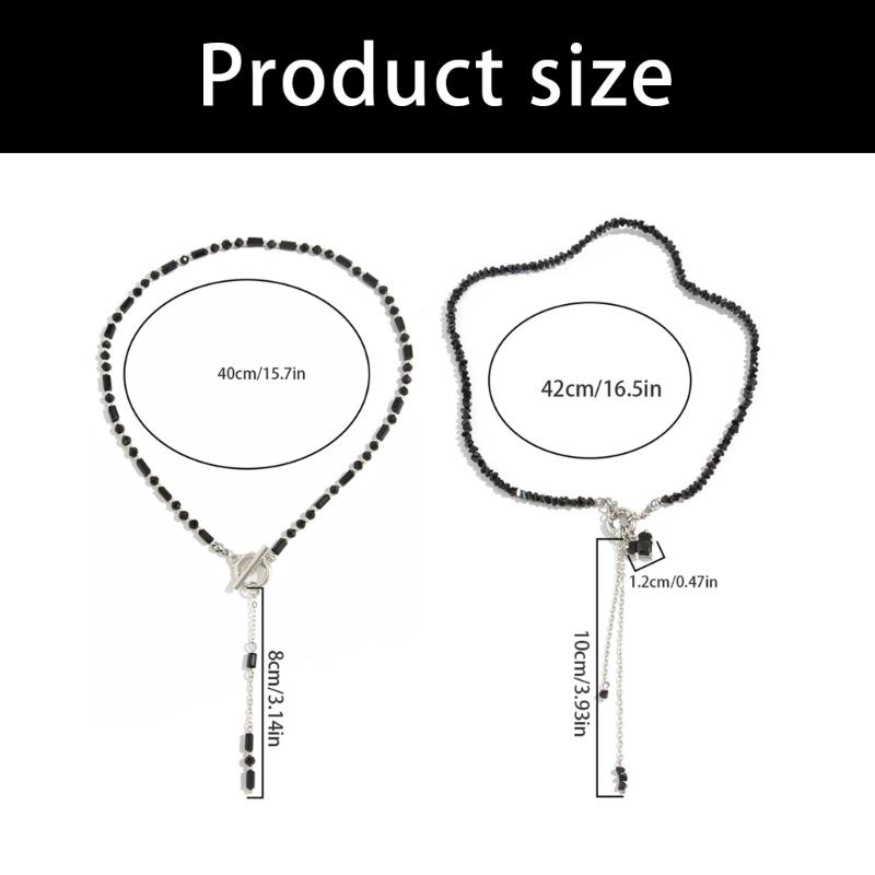 Trendy Y Necklace with Heart Motifs OT Interlocked Clasp Ideal for Modern Women Fashion Collarbone Chain Adornment