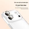 Baizou Ultra-Thin Frosted Transparent iPhone Case with Integrated Glass Lens Protector