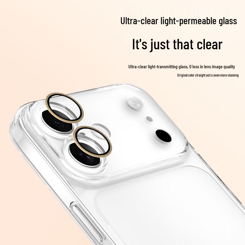 Baizou Ultra-Thin Frosted Transparent iPhone Case with Integrated Glass Lens Protector