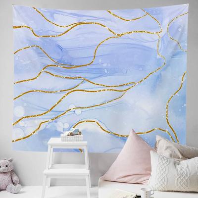 Blue Purple Pink Watercolor Marble Background Cloth Bedroom Living Room Wall Hanging Cloth Home Decoration Tapestry