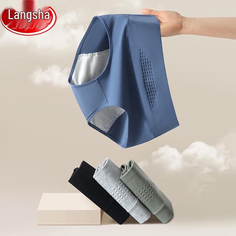 

LangSha Women s Honeycomb Tummy Control Menstrual Underwear 3-Pack