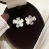 Silver Needle Dopamine Zircon Flower Stud Earrings Korean Version Sweet and Delicate Small Temperament Earrings Light Luxury High-end Earrings