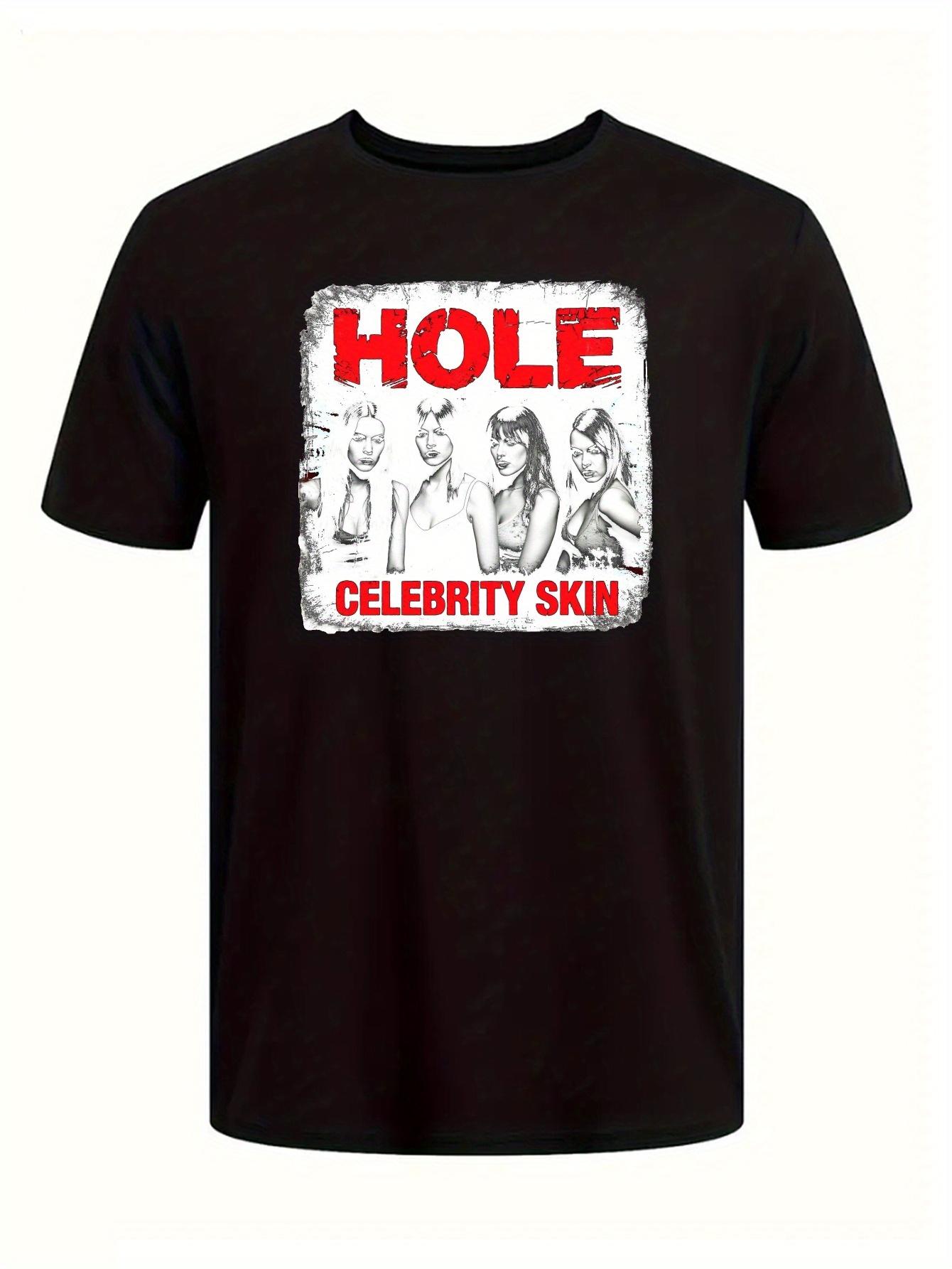 611 Cotton Blend T-shirt - Bold  Hole  Graphic Print L