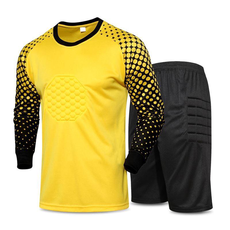Long Sleeve Padded Goalkeeper Jersey Set for Adults and Kids