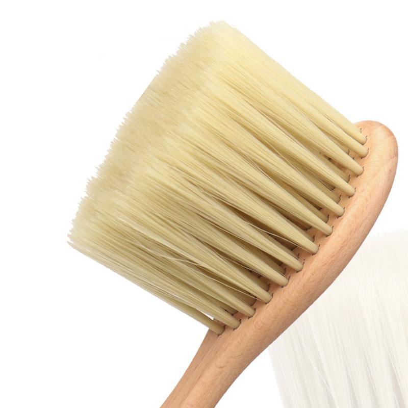 Dřevěný kartáč Hřeben Krk Face Duster Barber Hair Zametání Stříhání Stylingové nástroje