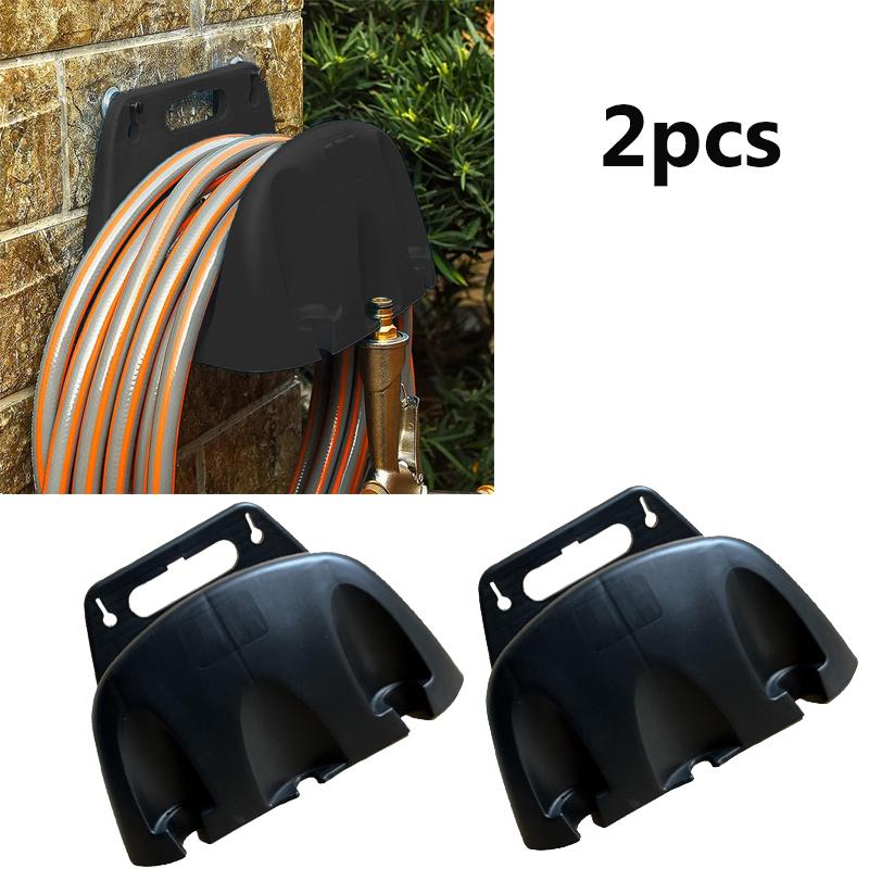 2PCS Water Pipe Hose Storage Rack, Wall Mounted Hose Bracket,Hose Plastic Reel Rack Hanger Shelf For Outdoor Garden Patio Garage