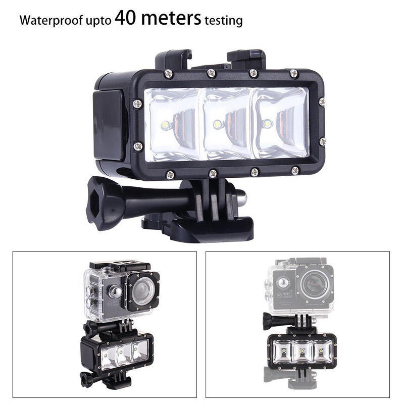 Para GoPro Hero 6 5 Luz De Buceo SJCAM 300lm Accesorios impermeables bajo el agua