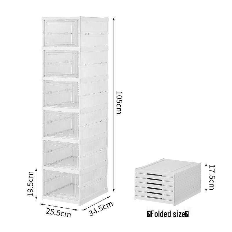 Transparent Multi-Layer Shoe Storage Box with Dustproof Side-Opening Drawer